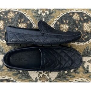 Baldinini Suede Blue Slip On Loafers Shoes Moccasins Men's Size 40 Italy Quilted